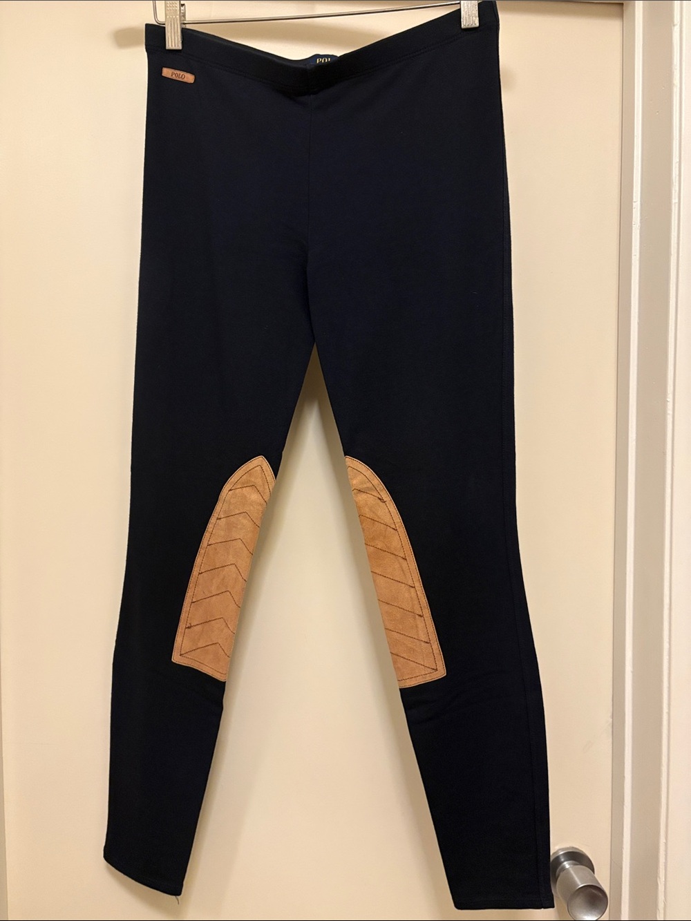 Polo by Ralph Lauren Jodhpur Navy Leggings with Tan Knee Patches